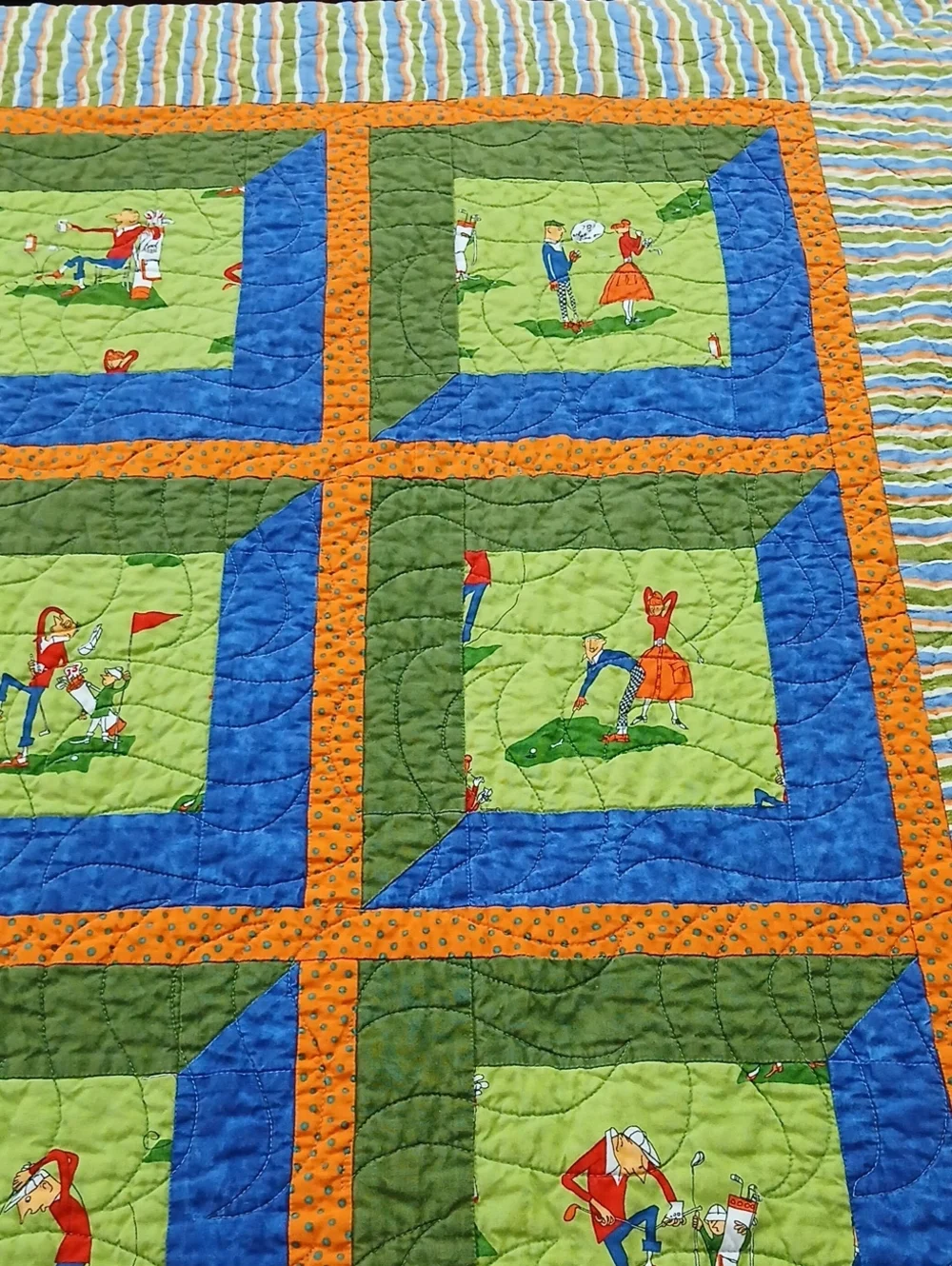 Homemade Golfing Quilt